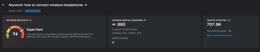 Understand Search Intent