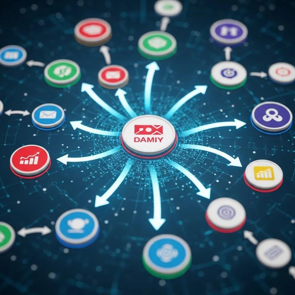Diagram of interconnected websites illustrating link-building strategies