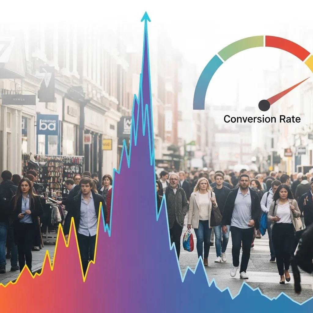 Chart showing traffic spikes that fail to convert, highlighting the disconnect with viral marketing