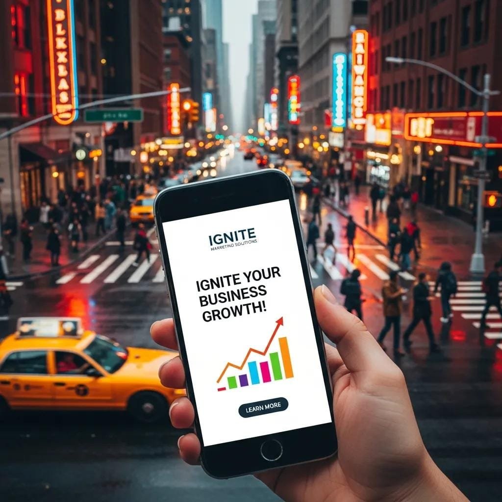 Contractor marketing campaign example shown on a smartphone