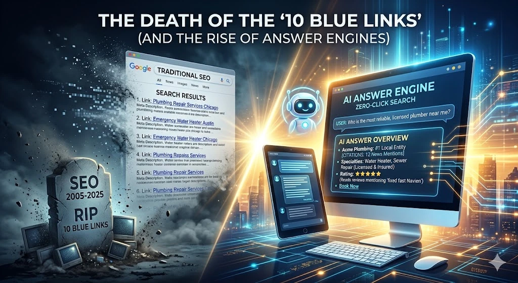 The Death of the "10 Blue Links" (And the Rise of Answer Engines)