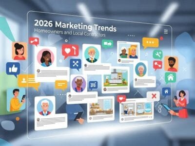 Homeowners and local contractors engaging on social platforms — 2026 marketing trends