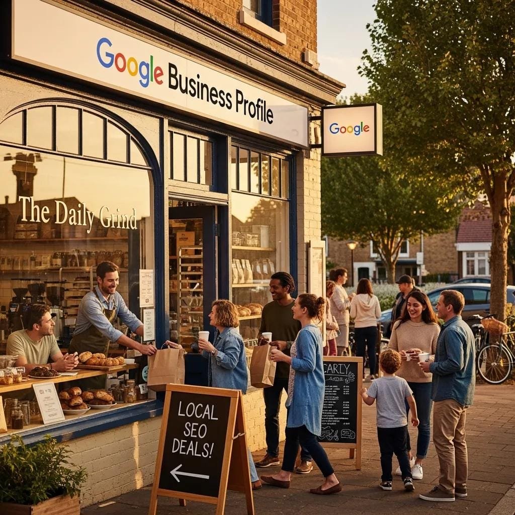 Local storefront showing a Google Business Profile