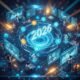 Futuristic digital landscape illustrating SEO trends for 2026 with search engine icons and AI technology