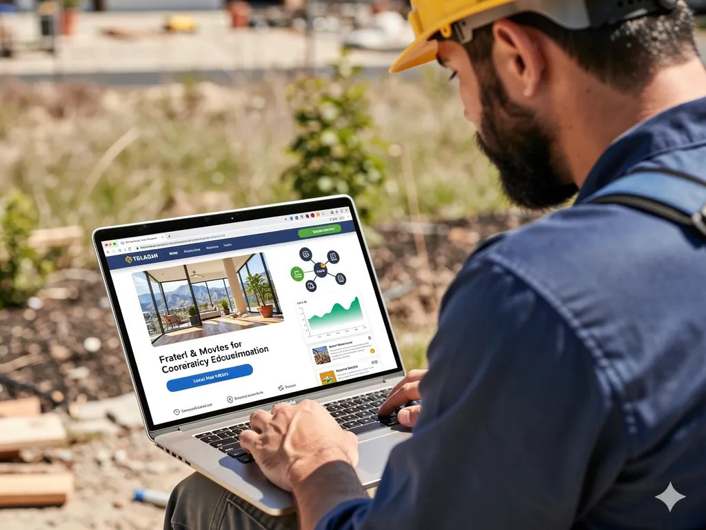 sticky navigation bar and mobile-first contractor website design elements for high conversion