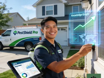 Best pest control companies in the US &mdash; uniformed technician inspecting residential home exterior