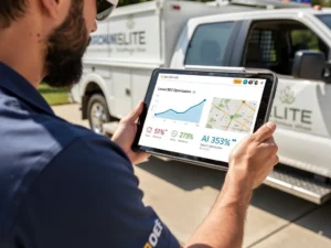 HVAC technician using local SEO strategy to drive consistent residential leads