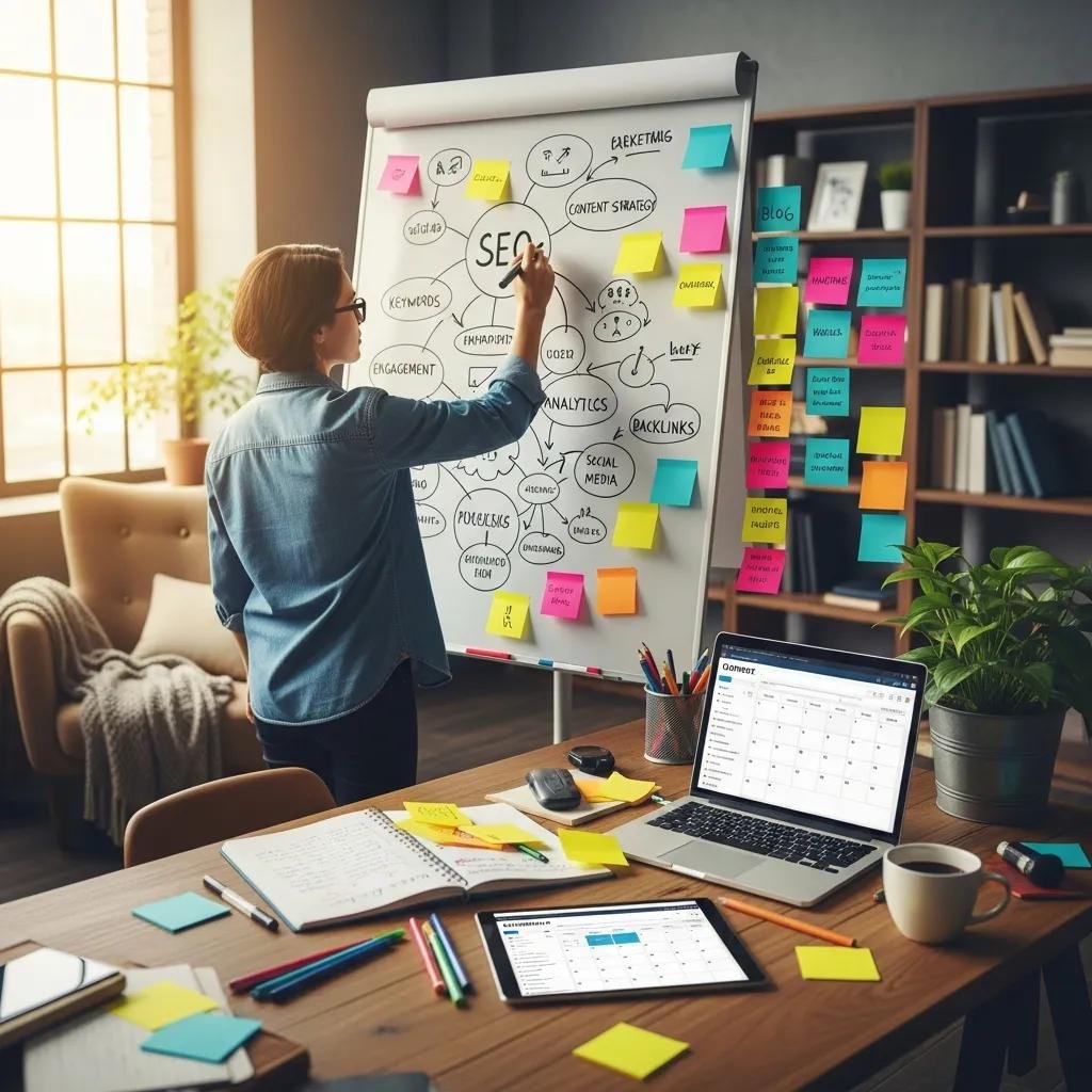 Creative session developing local content ideas for contractor SEO